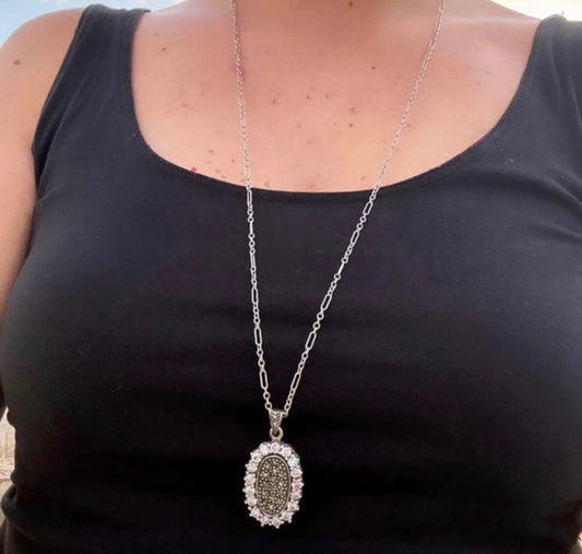Collana in argento 925 ciondolo ametista