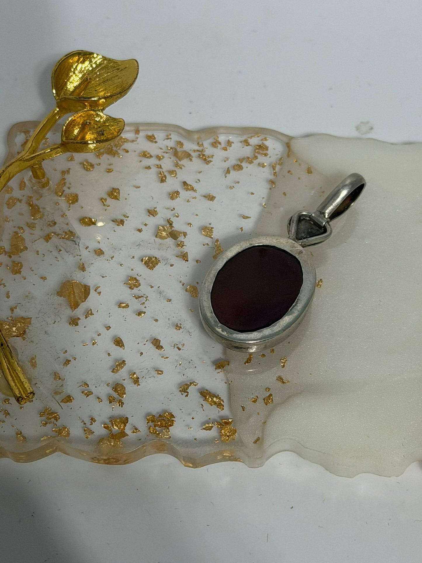 Collana in argento 925 con ciondolo corniola a cuore