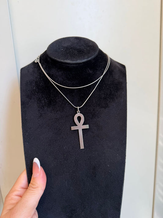 Collana in Argento 925 con Croce Ankh – Simbolo di Vita Artigianale