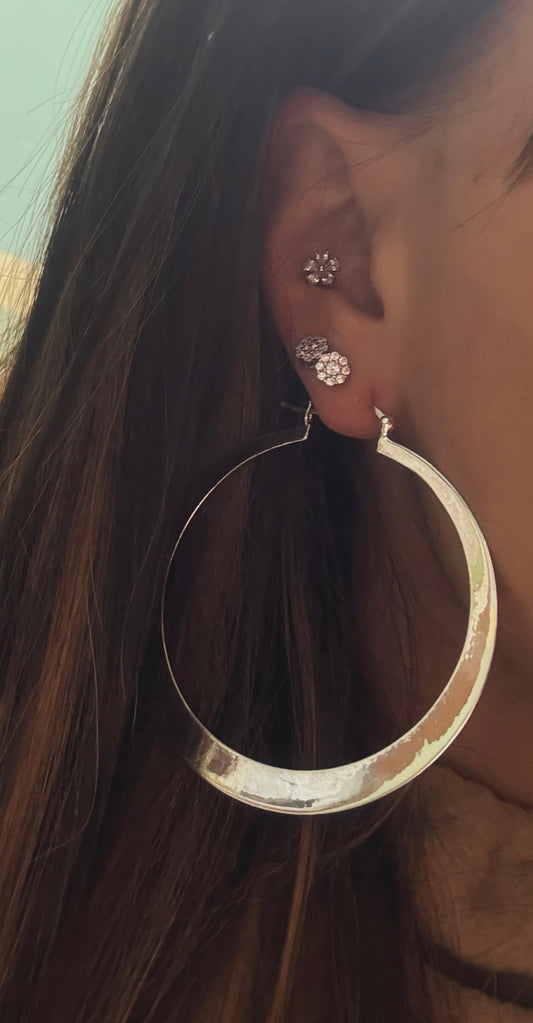 Orecchini a cerchio grande in argento 925