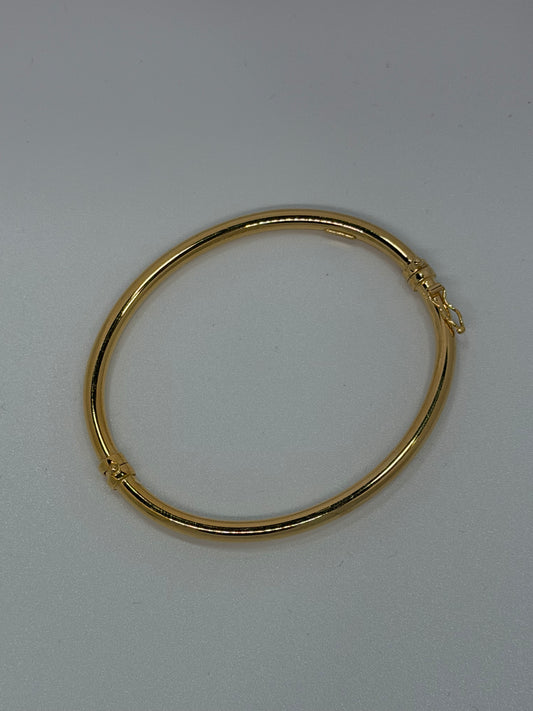 Bracciale tubolare in argento 925 bagnato nell’oro