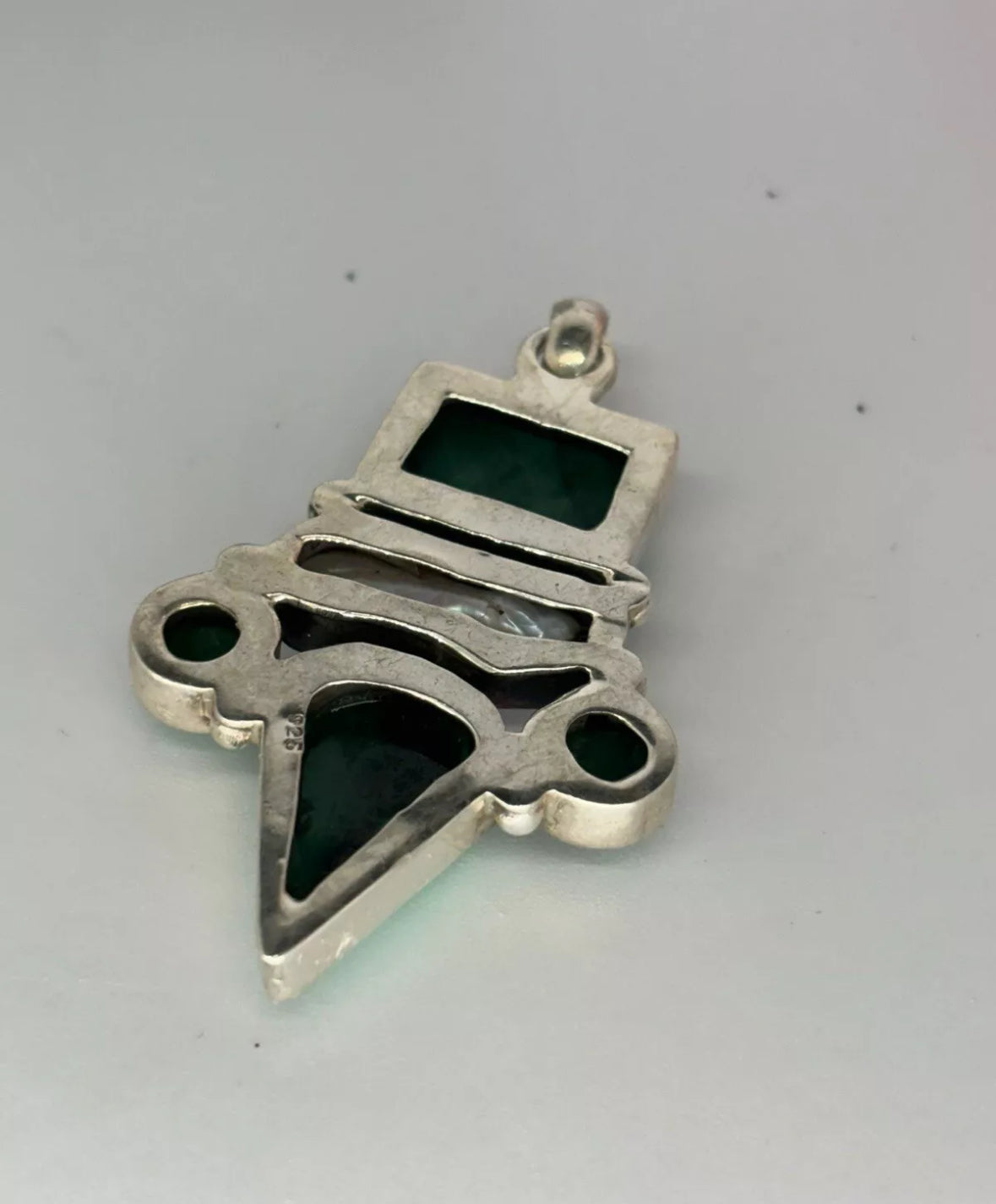 Collana in argento 925 malachite verde