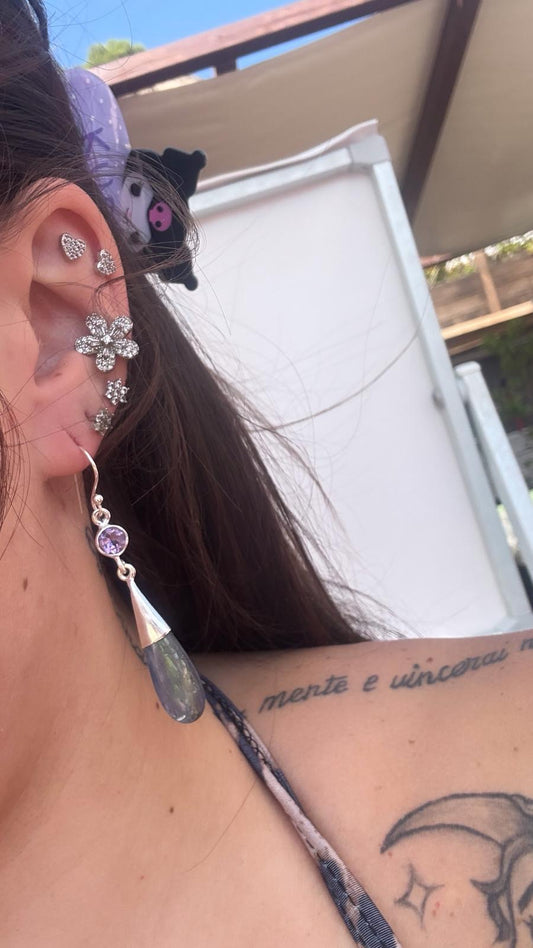 Orecchini in argento 925 agata