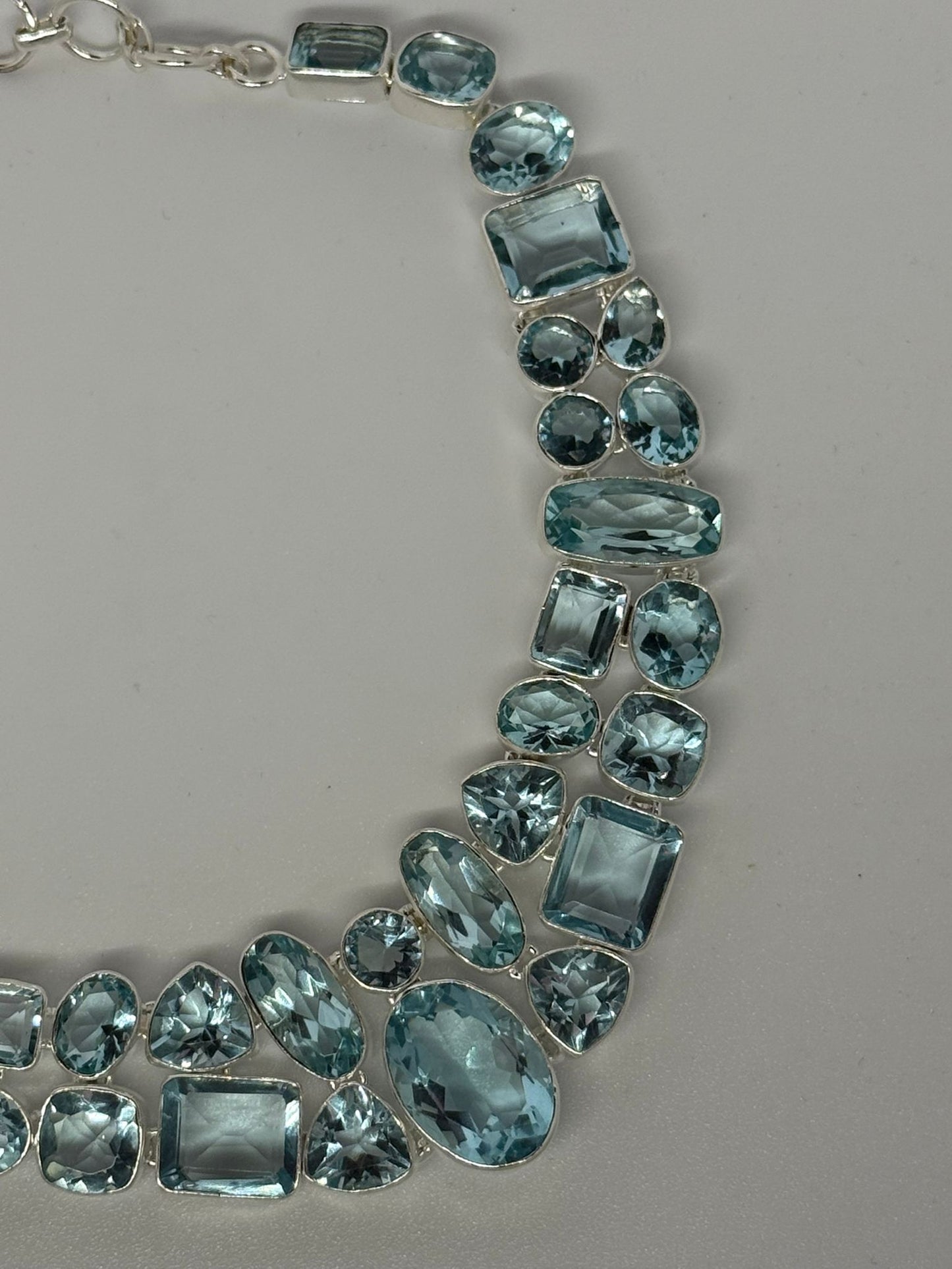 Collana in argento 925 acquamarina