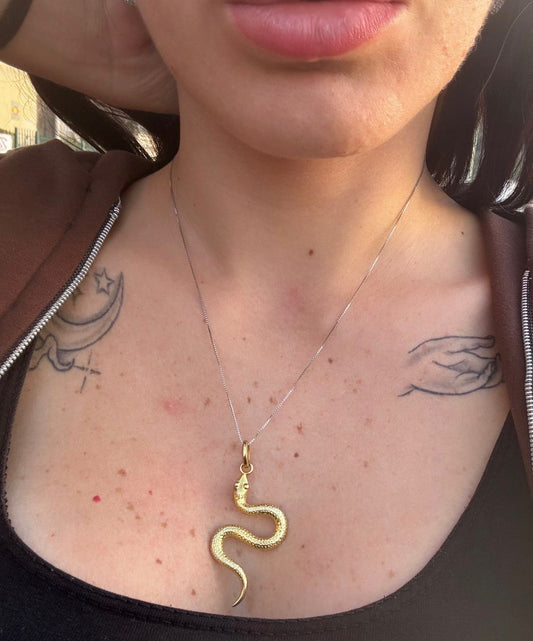 Collana in argento 925 serpente