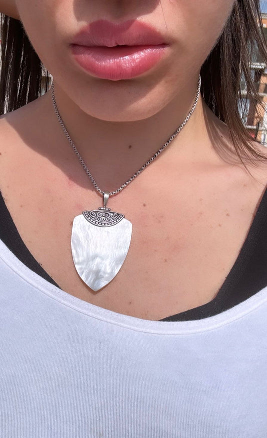 Collana in argento 925 pietra madreperla