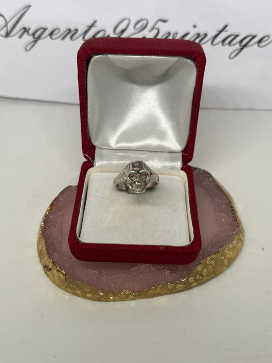 Anello teschio in argento 925