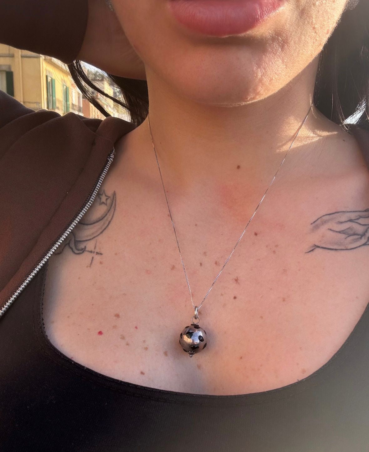 Collana in argento 925 pallone