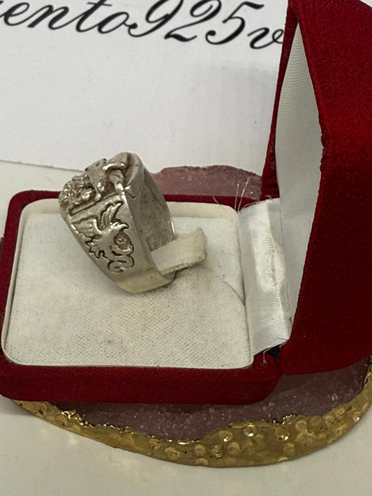Anello aquila in argento 800