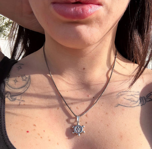 Collana in argento 925 timone