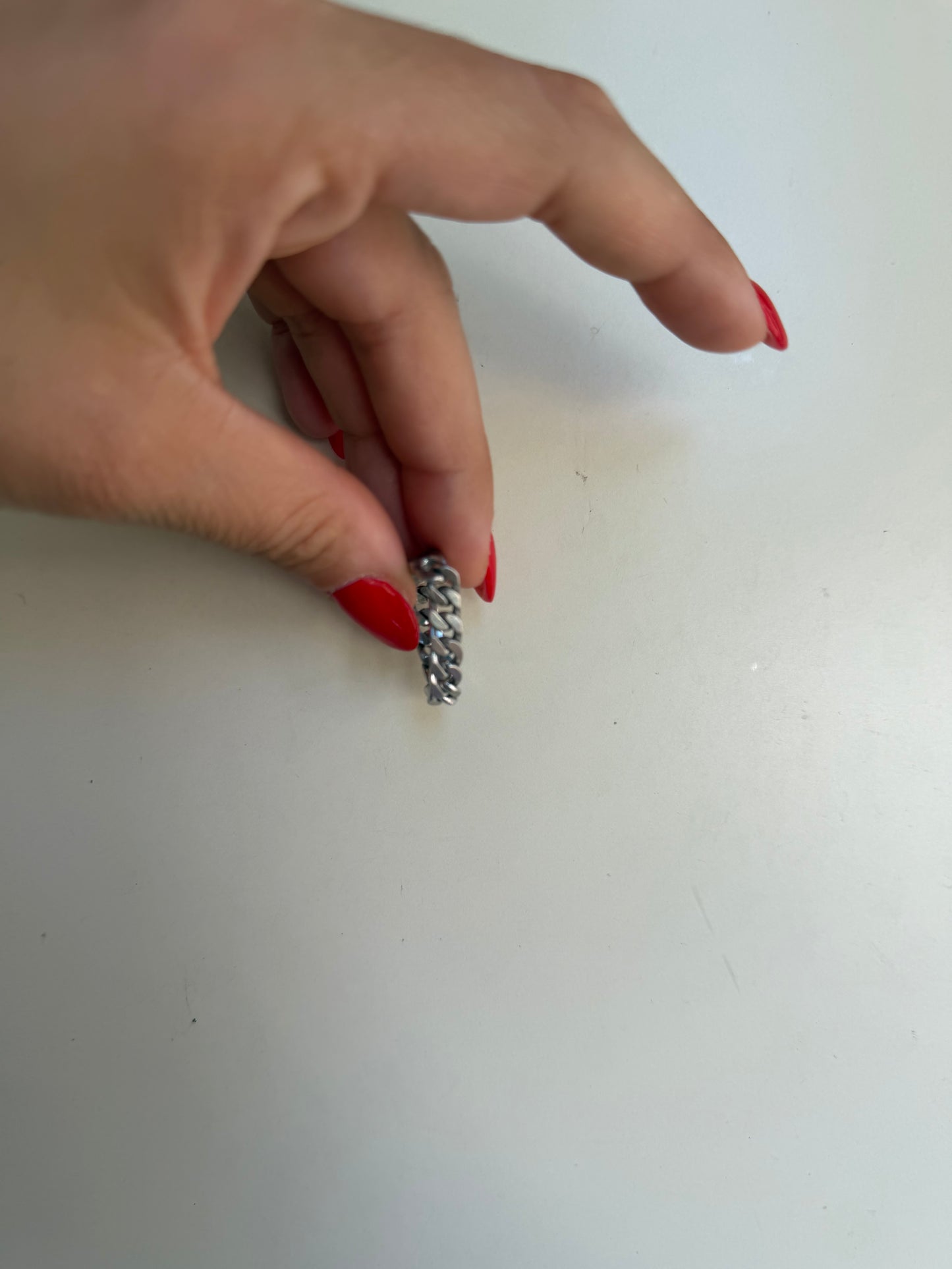 Anello Groumette con Targhetta in Argento 925 – Stile Moderno Artigianale
