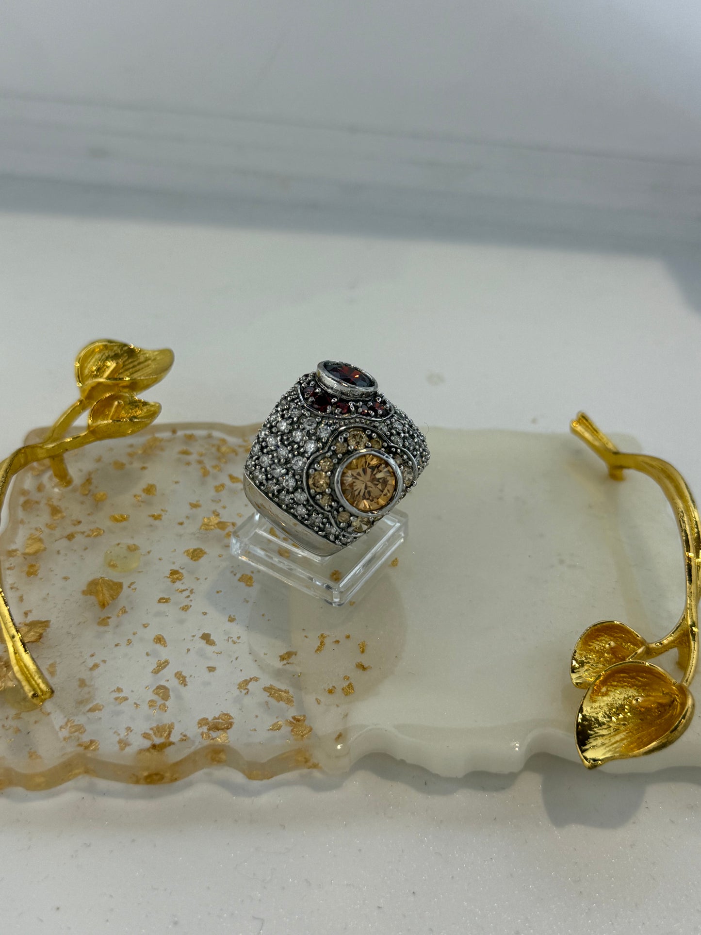 Anello in argento 925 fiori