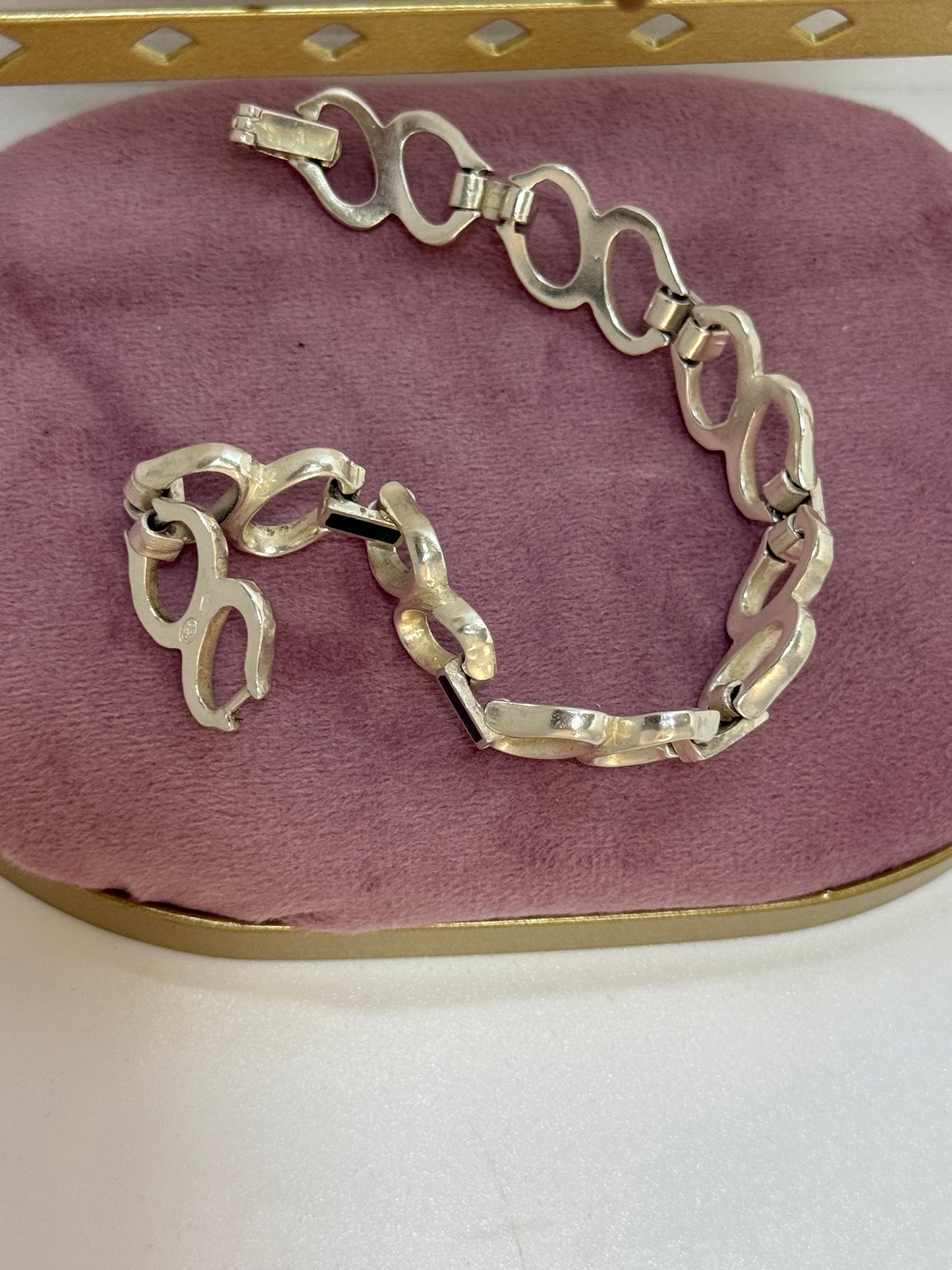 Bracciale in argento 925 smaltato verde