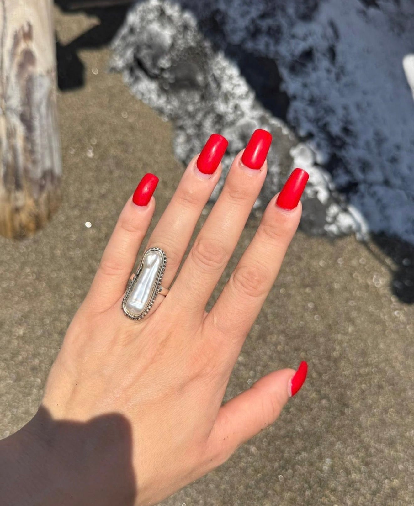 Anello in argento 925 madreperla