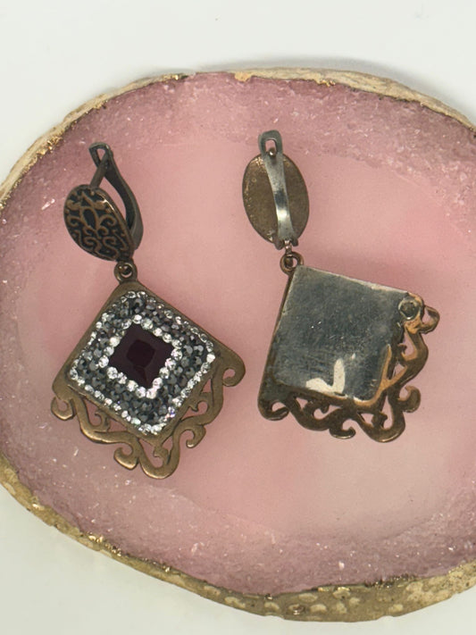 Orecchini in argento 925 e bronzo