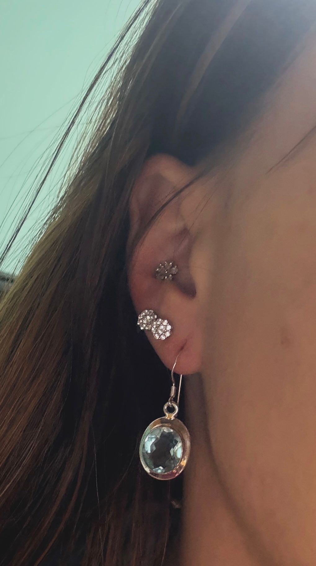 Orecchini in argento 925 acquamarina