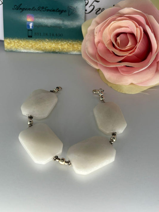 Bracciale in argento 925 pietre bianche