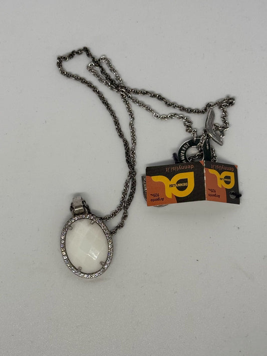 Collana in argento 925 pietra bianca