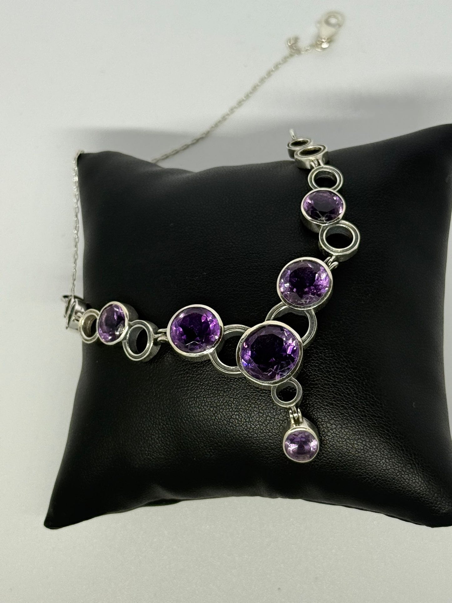 Collana in argento 925 ametista viola