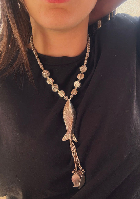 Collana pesce in argento