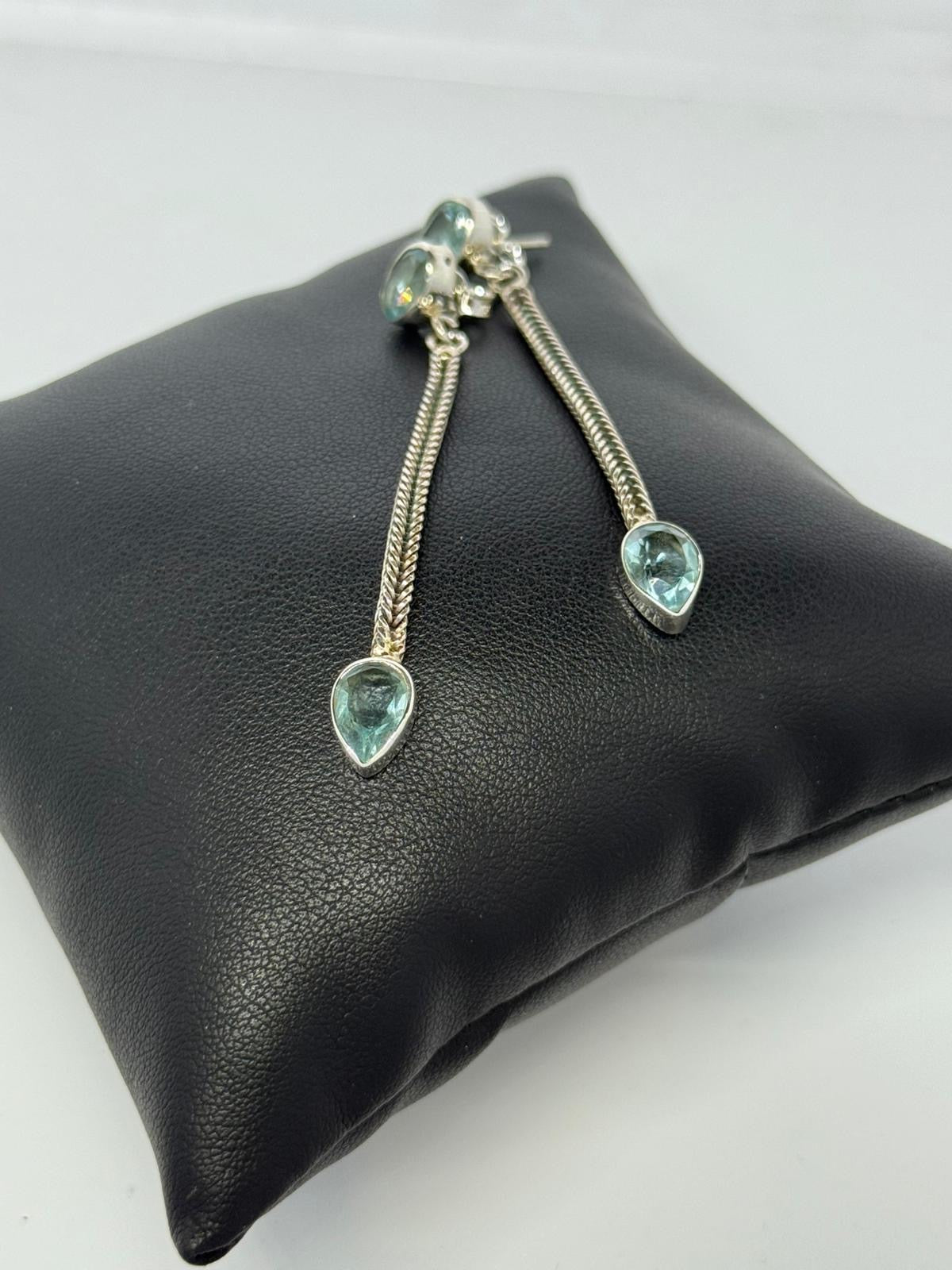 Orecchini in argento 925 acquamarina