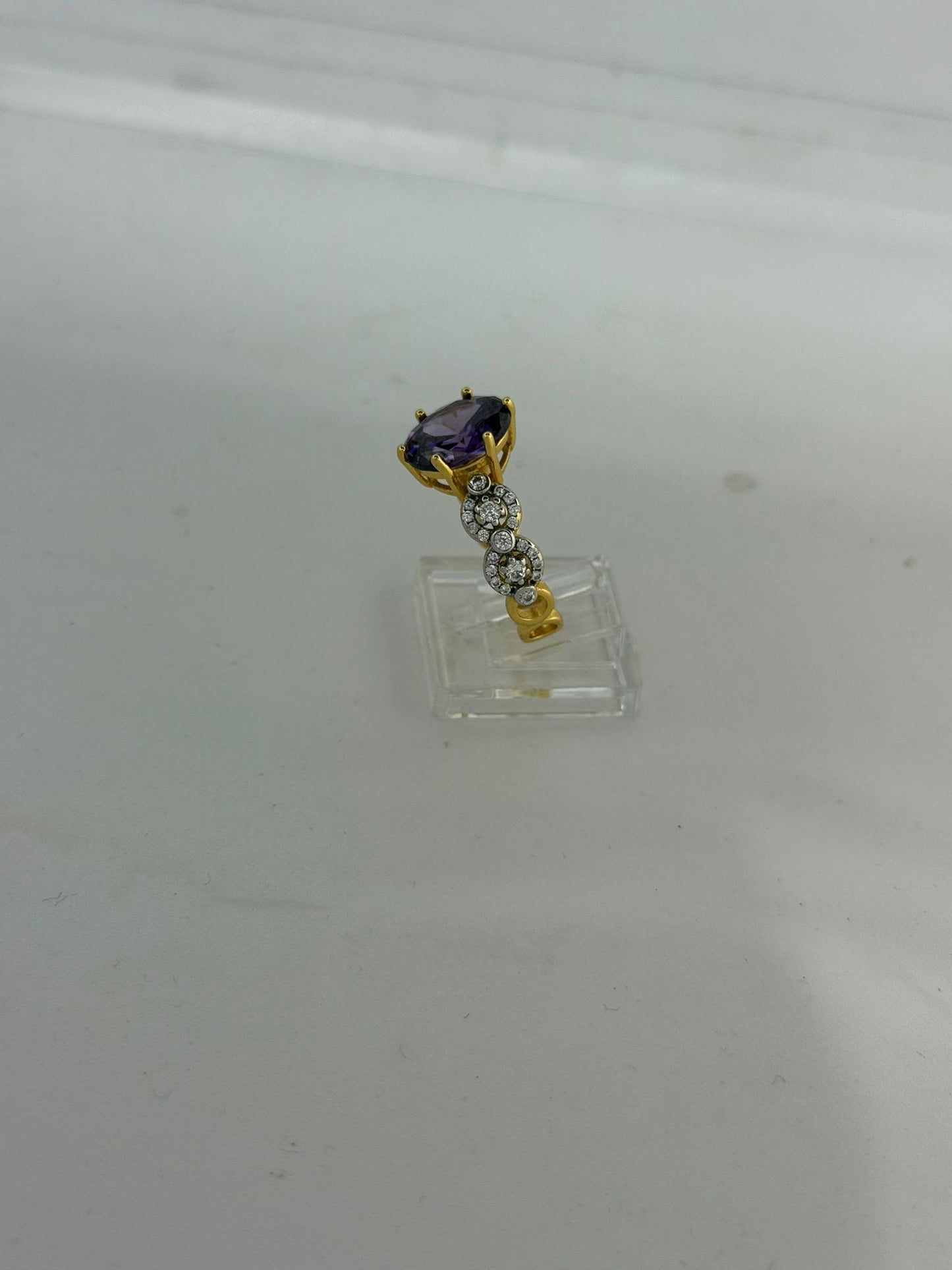 Anello in argento 925 ametista viola