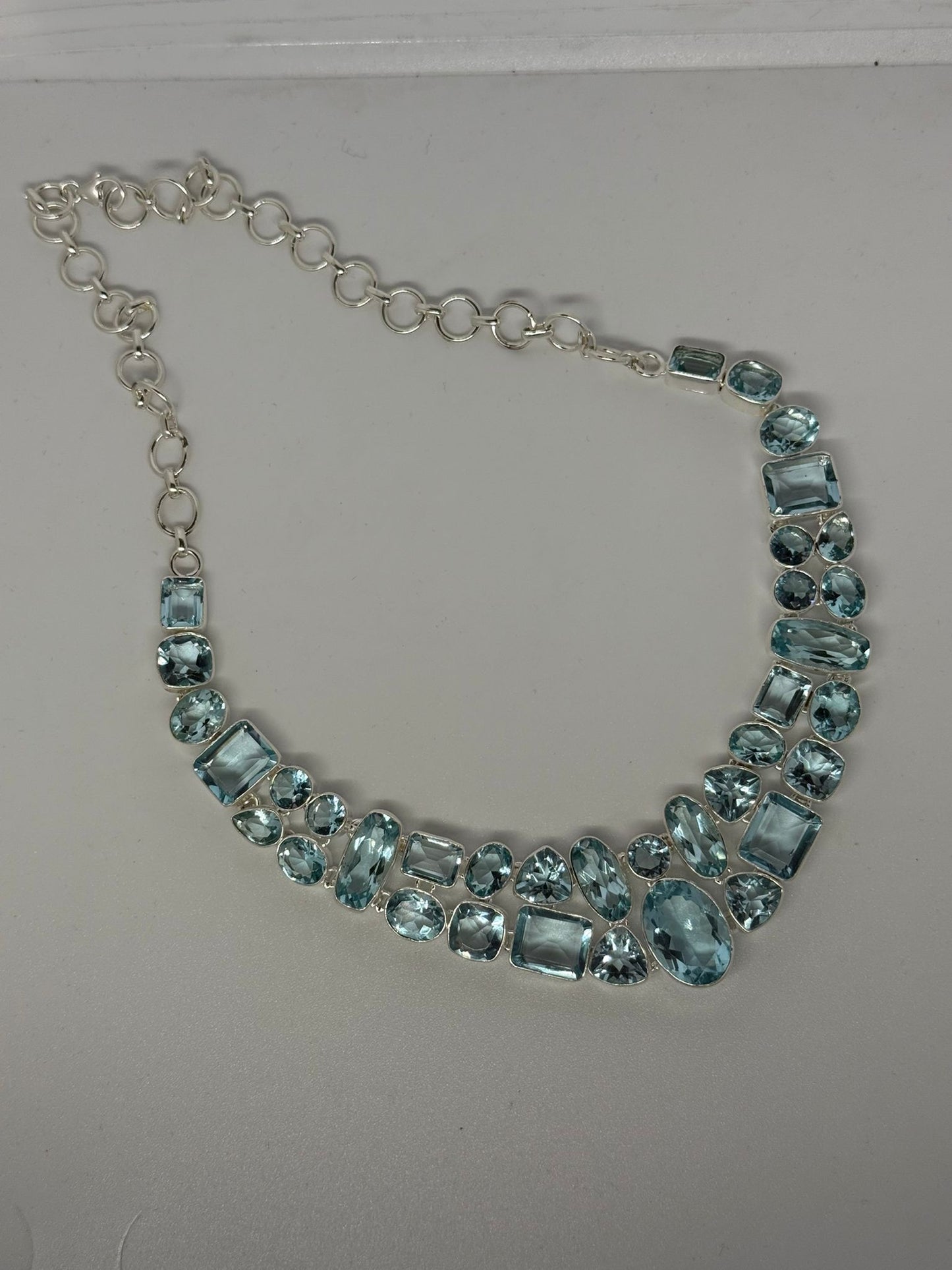 Collana in argento 925 acquamarina