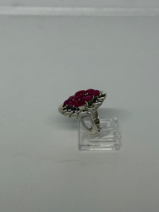 Anello in argento 925 radice di rubino