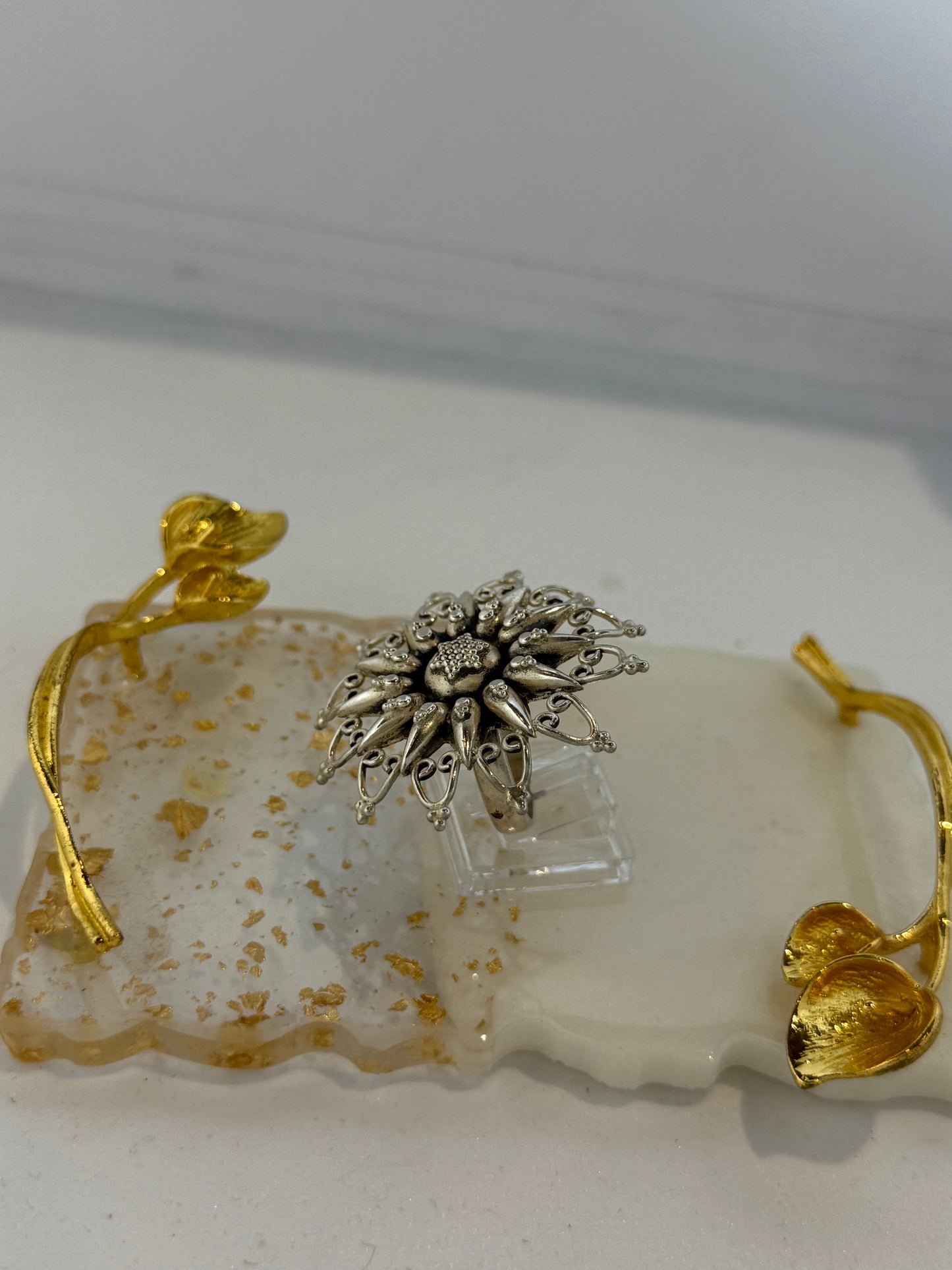 Anello fiore in argento 925