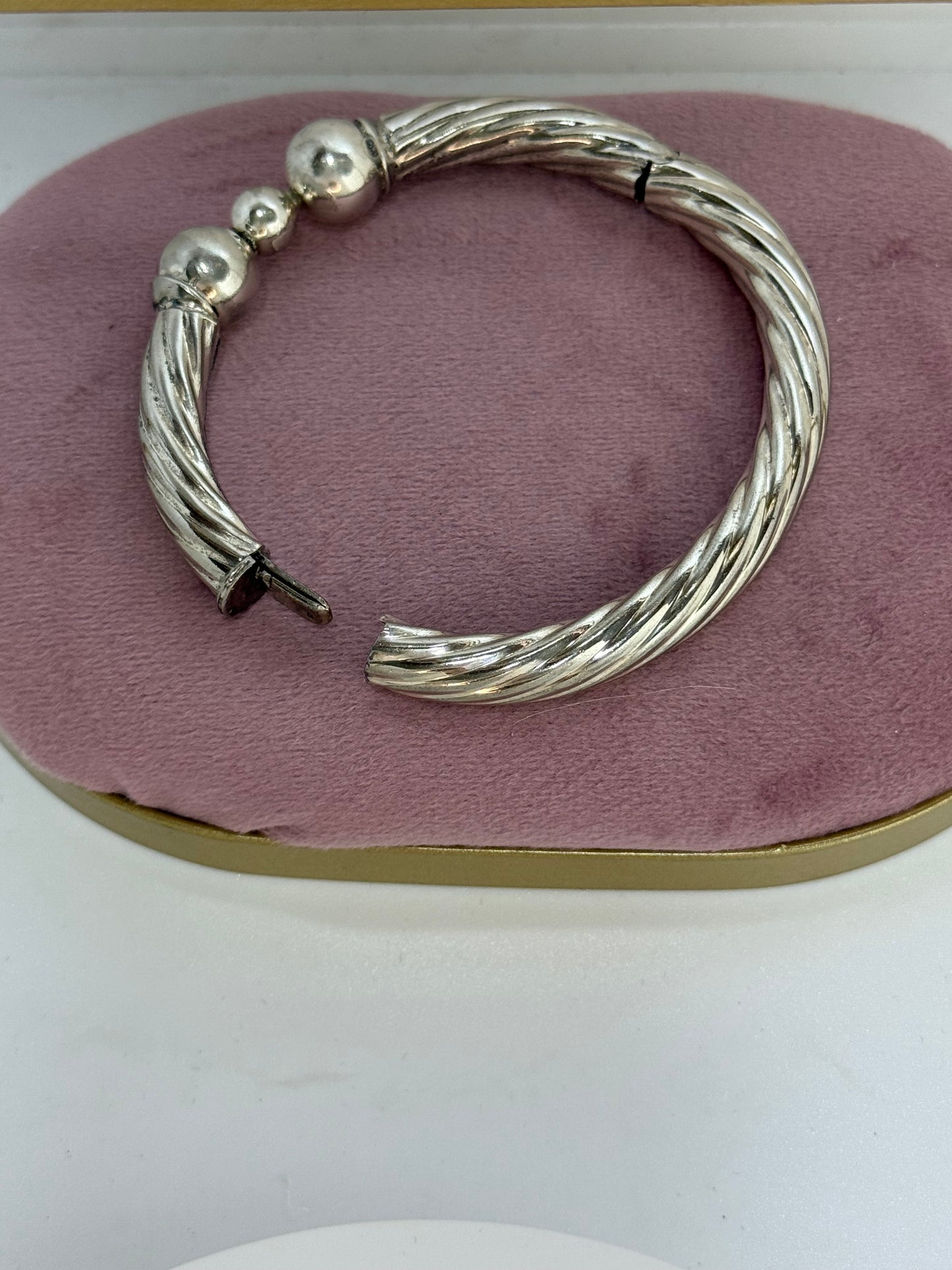 Bracciale intrecciato sfere in argento 925