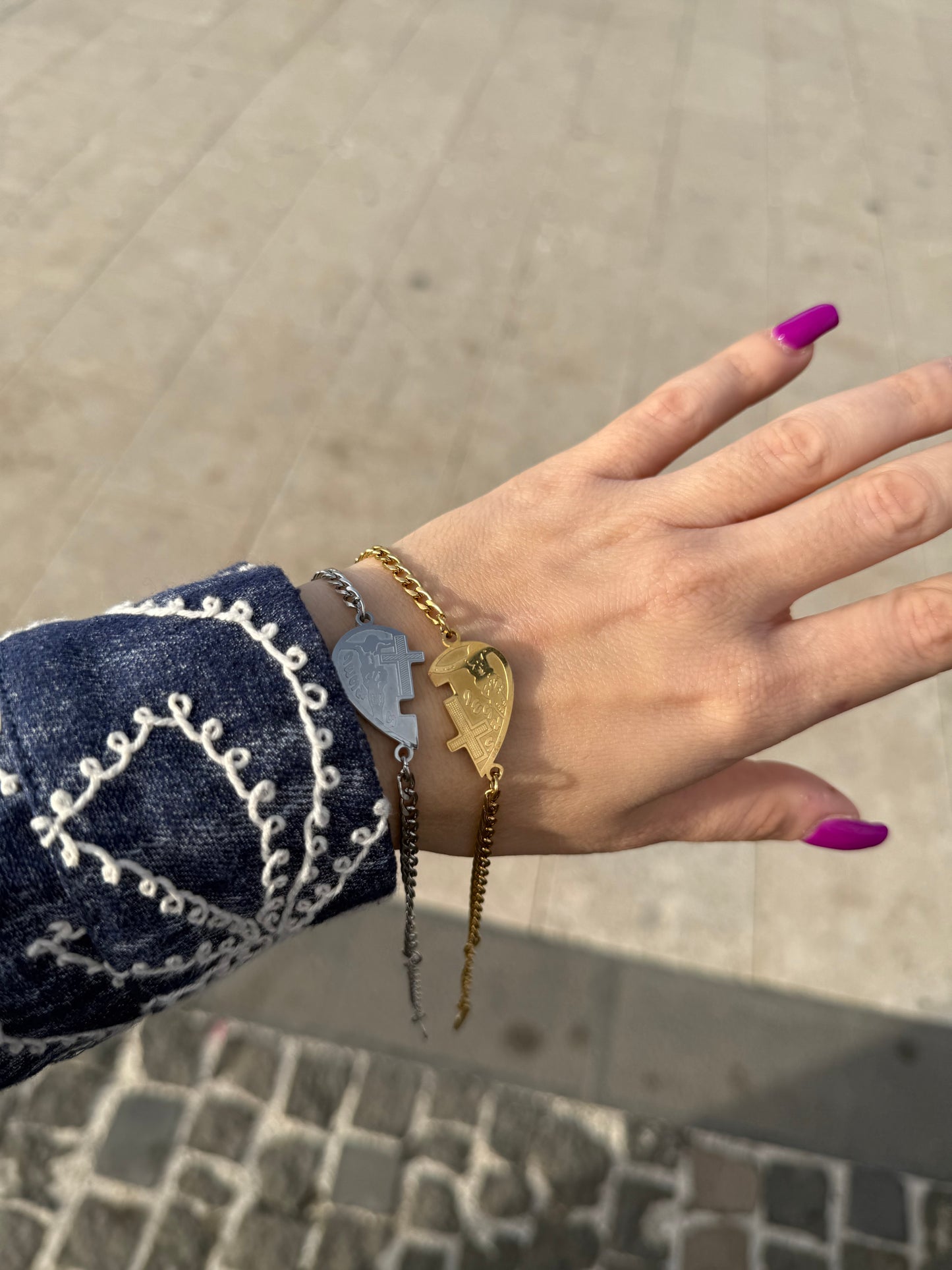 Bracciale cuori spezzati