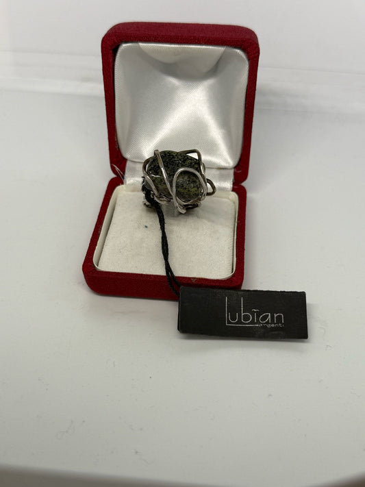 Anello pietra nera in argento 925