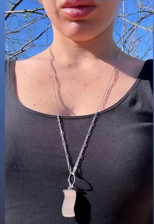 Collana madreperla rettangolare