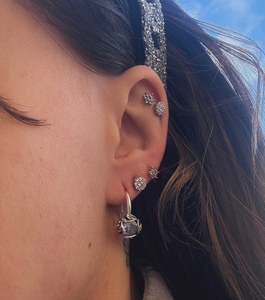 Orecchini in argento 925 cristallo di rocca