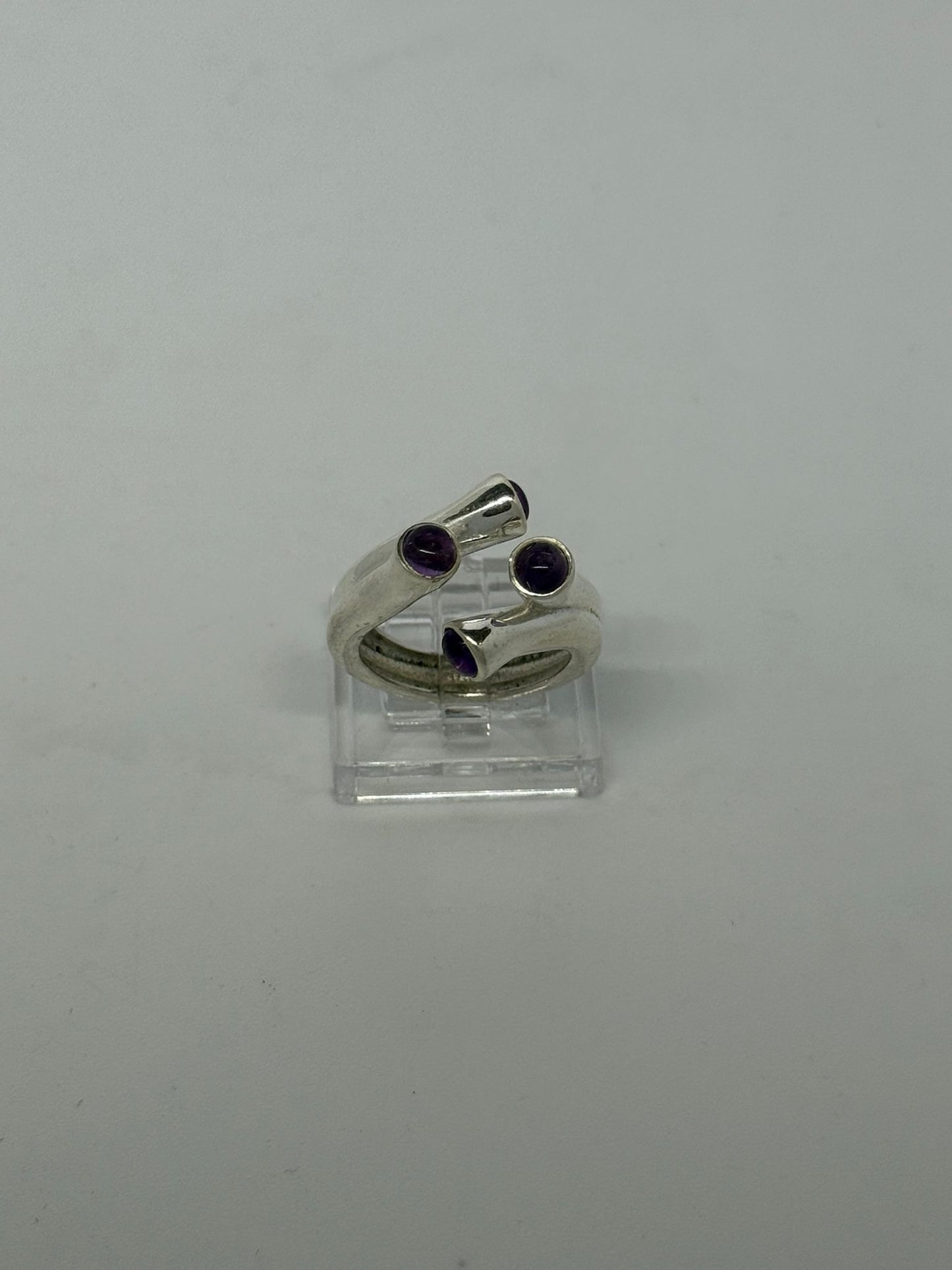 Anello in argento 925 ametista viola