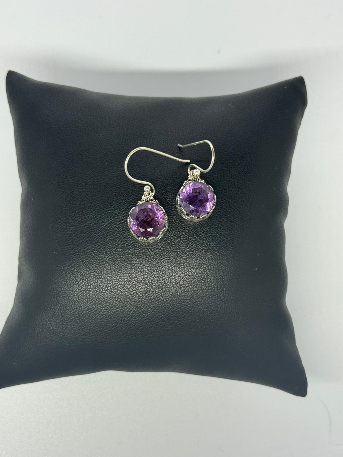 Orecchini in argento 925 ametista viola