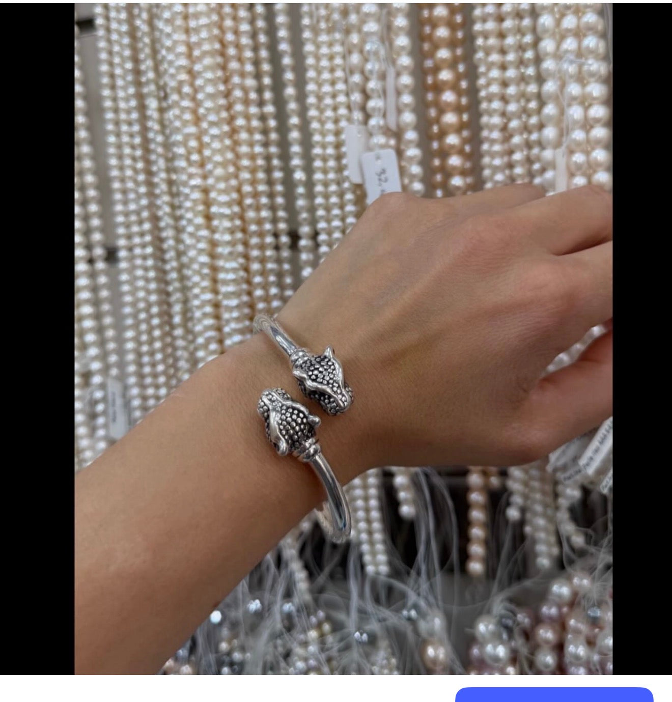 Bracciale in argento 925 pantere