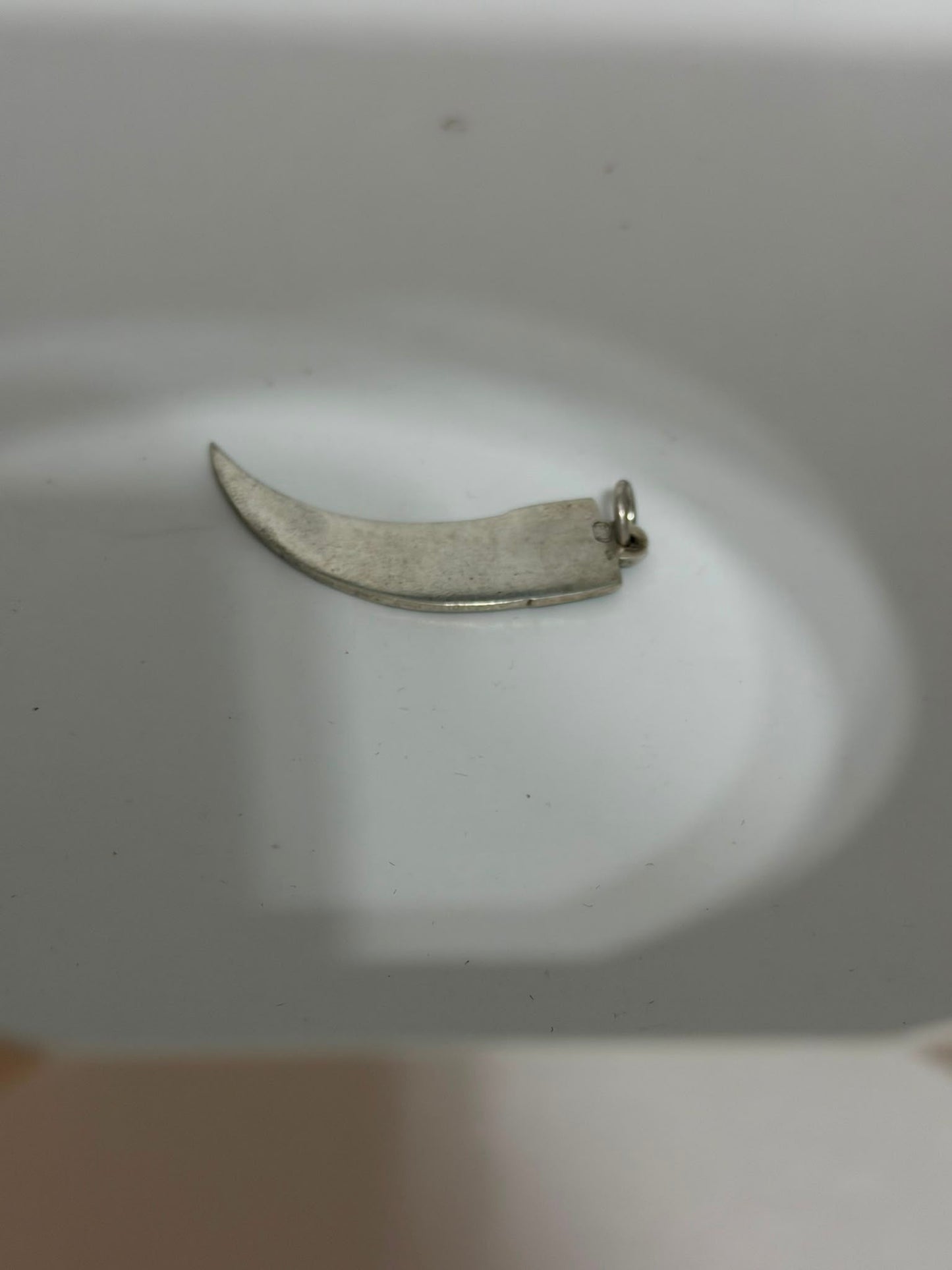 Collana in Argento 925 con Corno Smaltato Bianco e Verde – Portafortuna