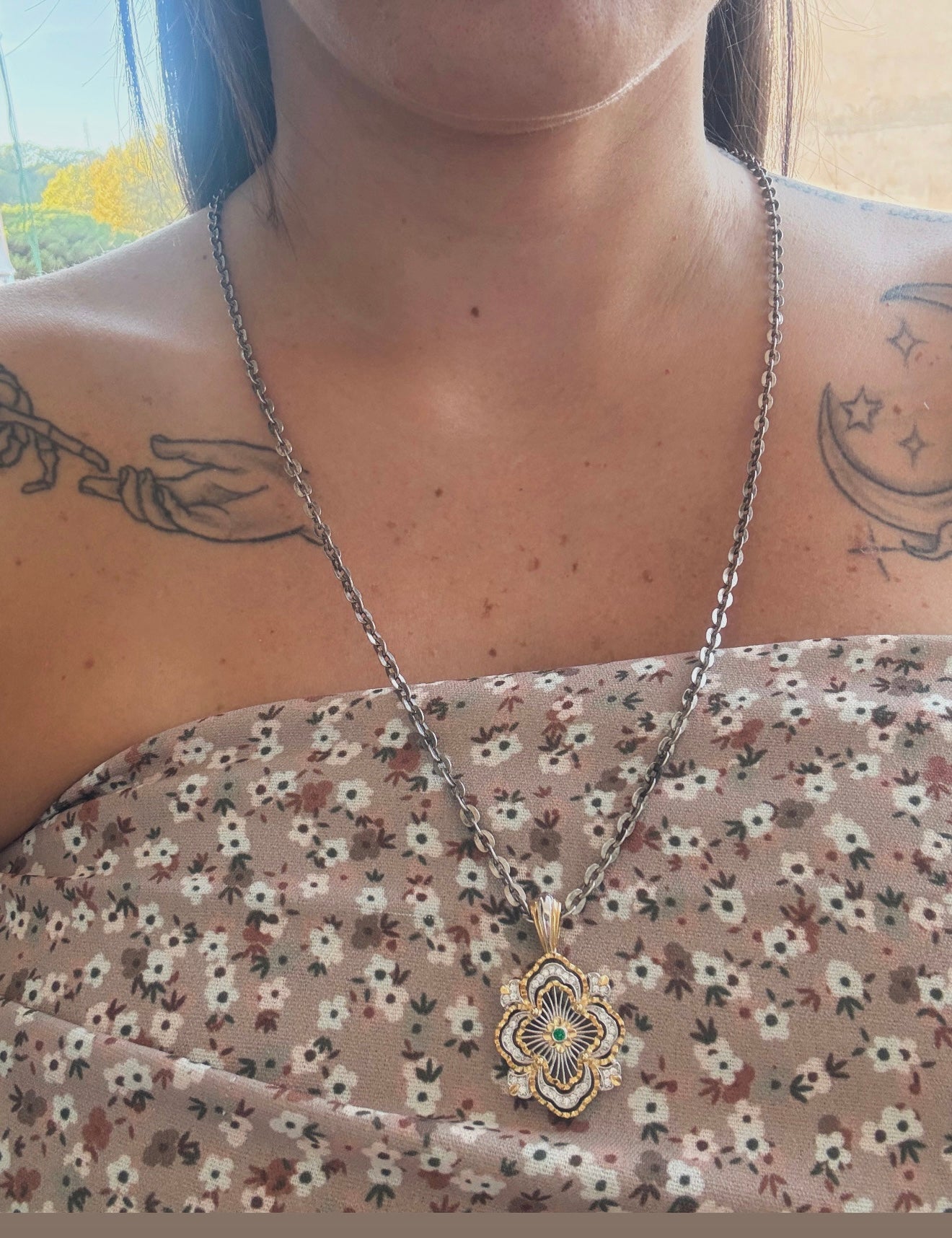 Collana in argento 925 arte decó