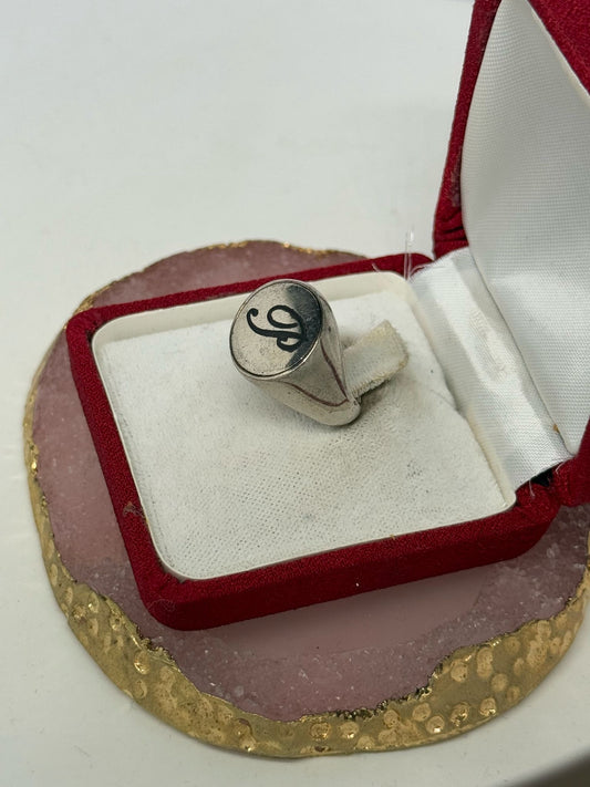 Anello in argento 925 lettera P