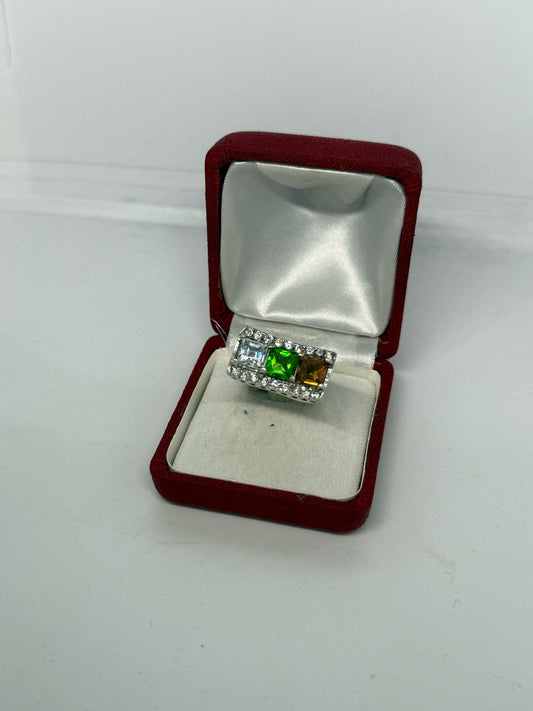 Anello tre pietre in argento 925