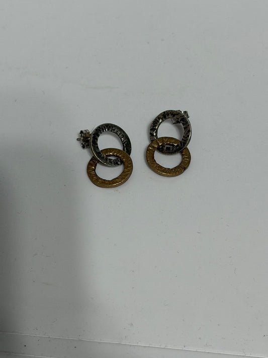 Orecchini a Cerchio in Argento 925 e Bronzo – Bicolore Artigianale