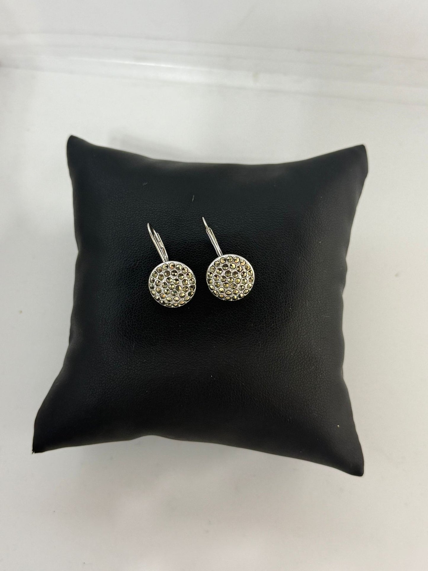 Orecchini in argento 925 toppe marcasiti