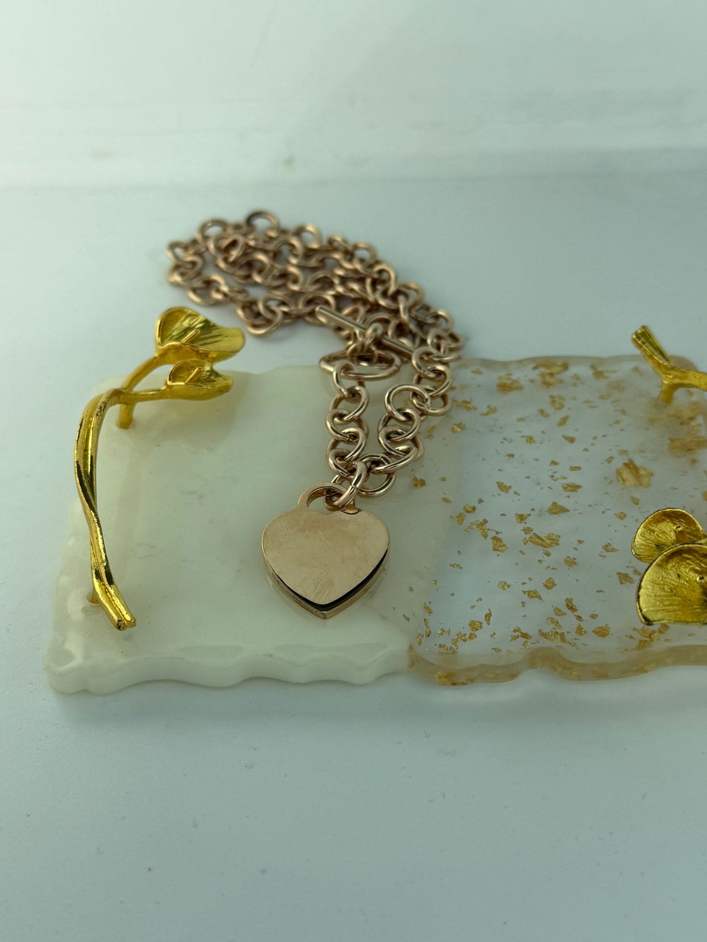 Collana in argento 925 bagnato nell’oro rosa con cuore – Personalizzabile