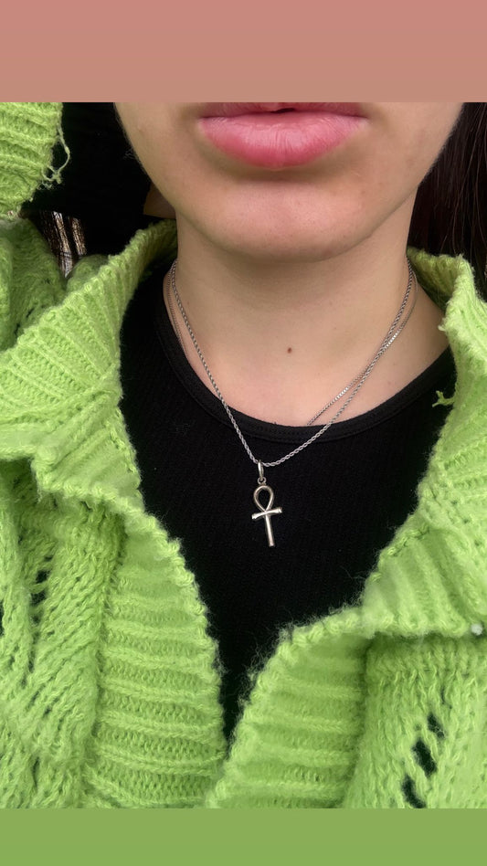 Collana in argento 925 croce ank