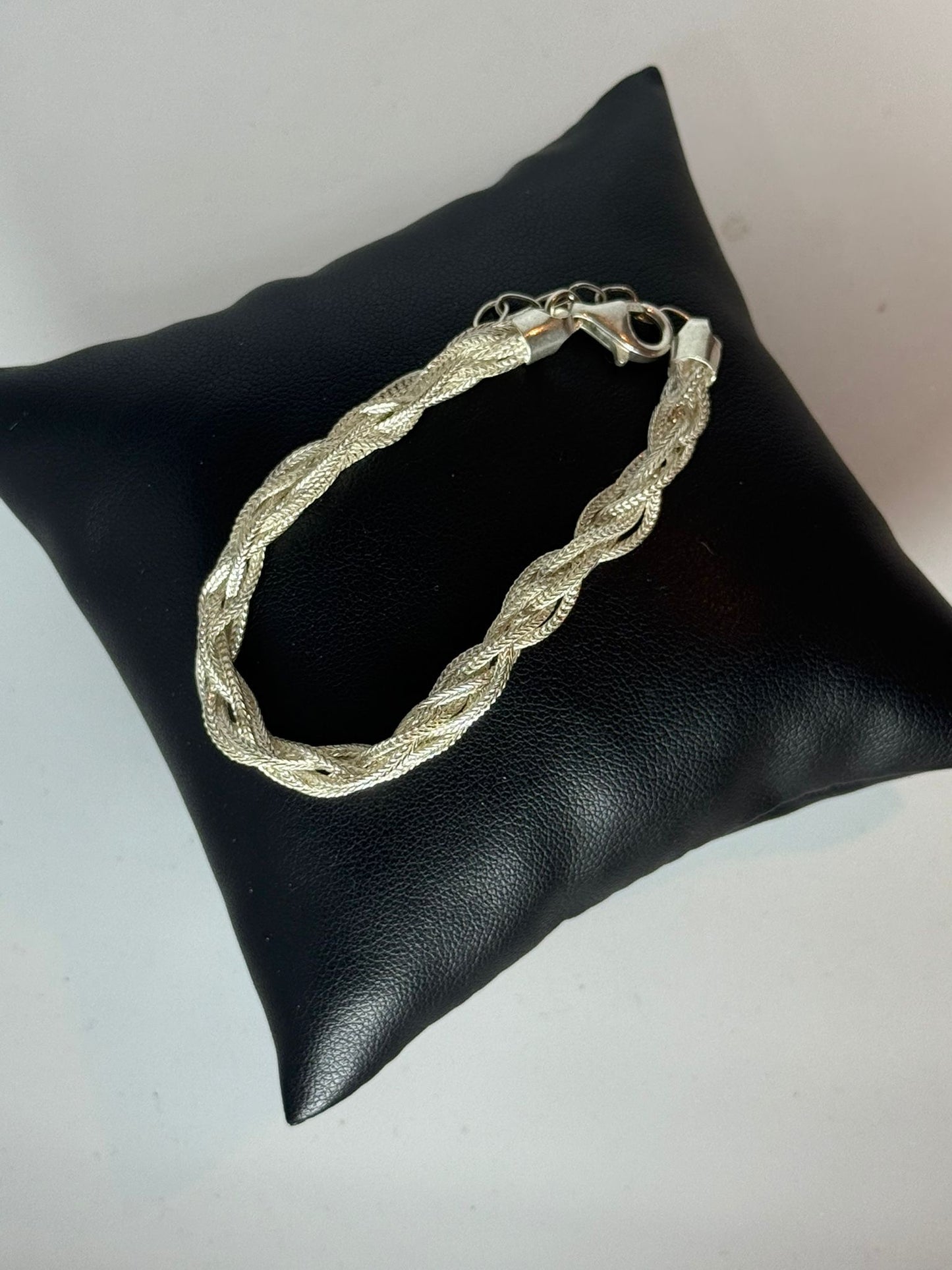 Bracciale intrecciato in argento 925