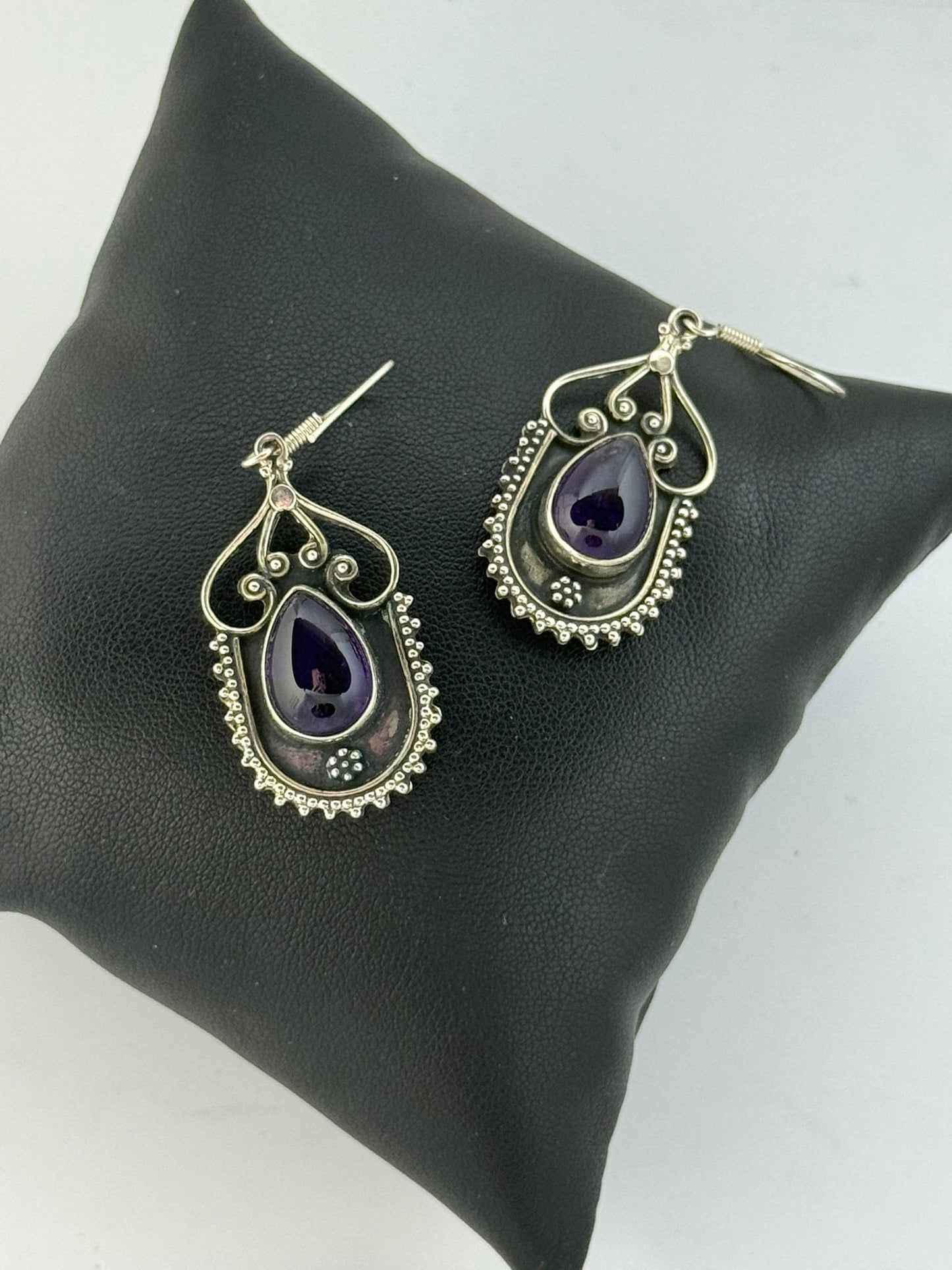 Orecchini in argento 925 ametista viola