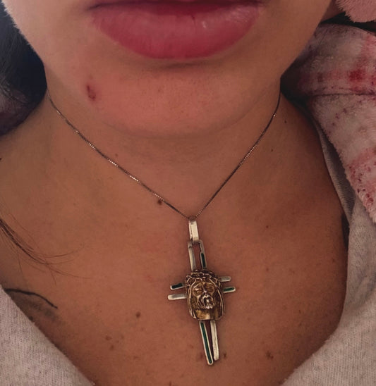 Collana in argento 925 cristo