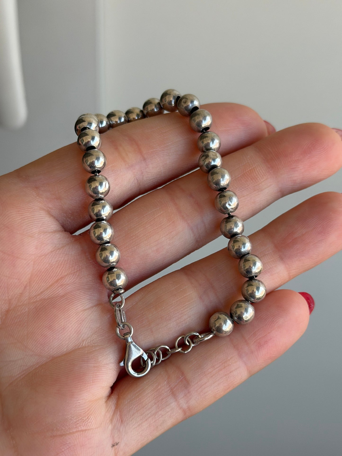 Bracciale in Argento 925 Sfere Medie – Classico Senza Tempo