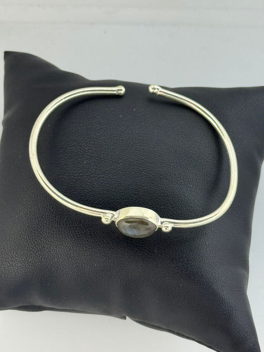 Bracciale in argento 925 labradorite verde